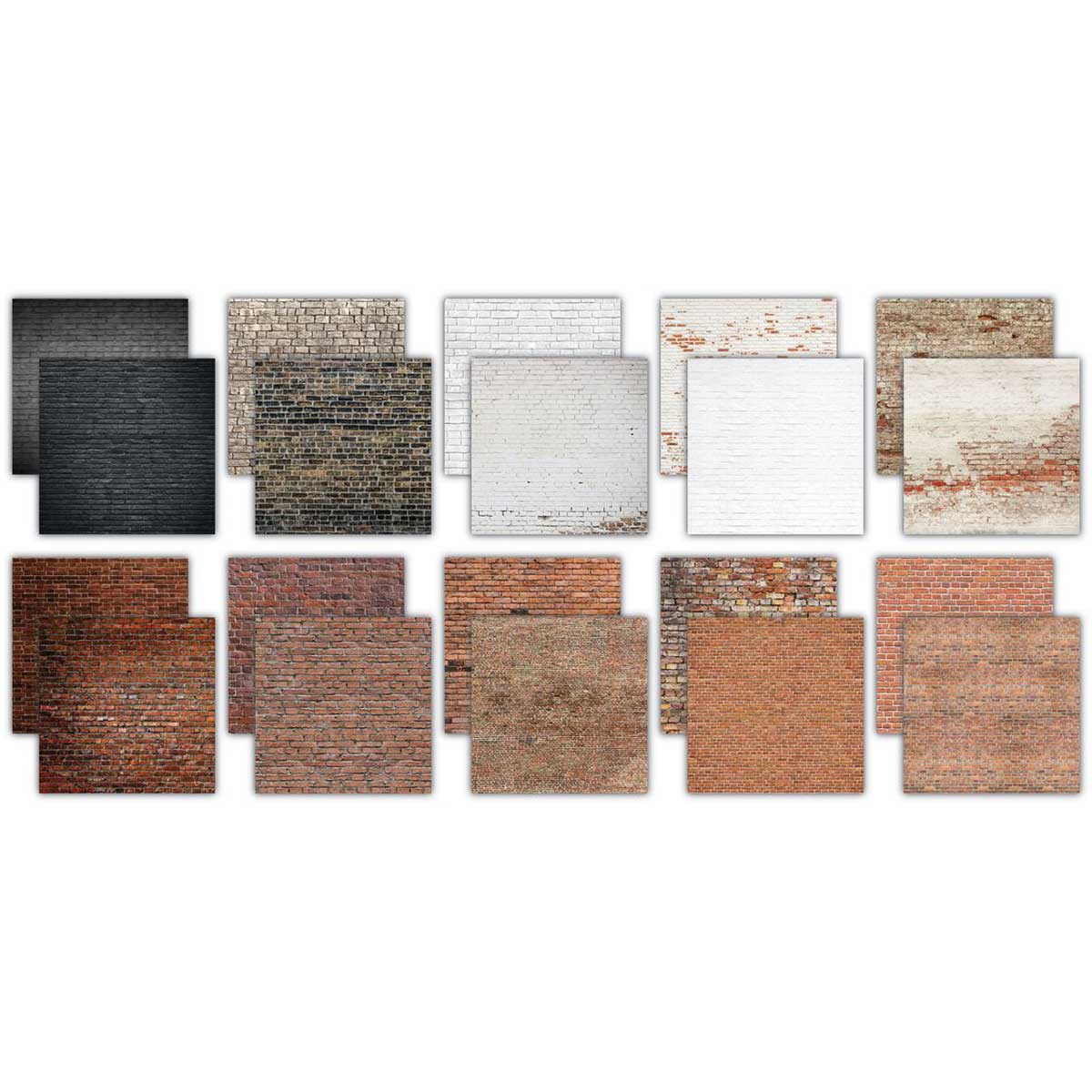 Craft Consortium 6" x 6" Paper Pad - Brick Textures 2 [CCEPAD042B] - Image 2