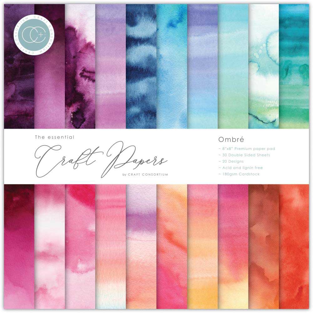 Craft Consortium 8" x 8" Paper Pad - Ombré [CCEPAD030E]