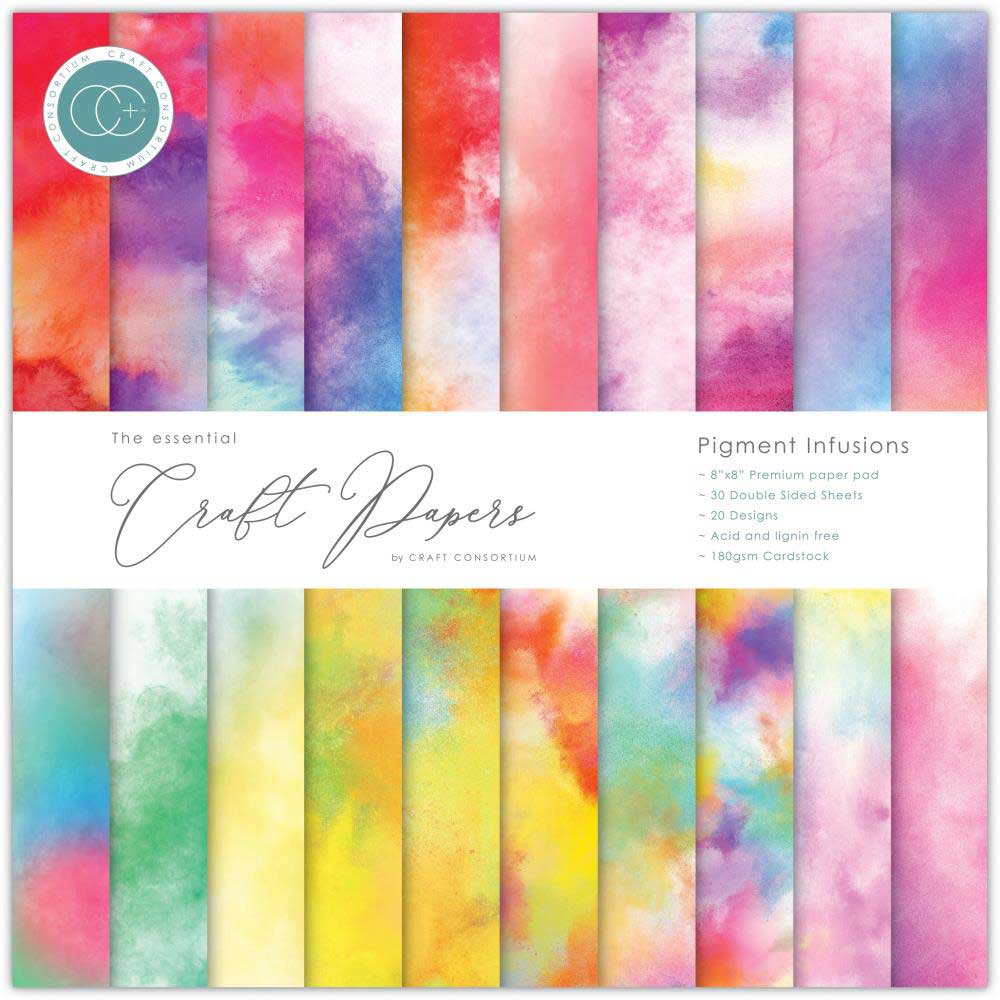 Craft Consortium 8" x 8" Paper Pad - Pigment Infusions [CCEPAD031E]