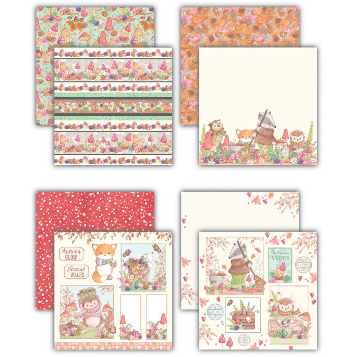 Craft Consortium 8" x 8" Paper Pad - Tales From Oak Wood [CCLPAD001] - Image 3