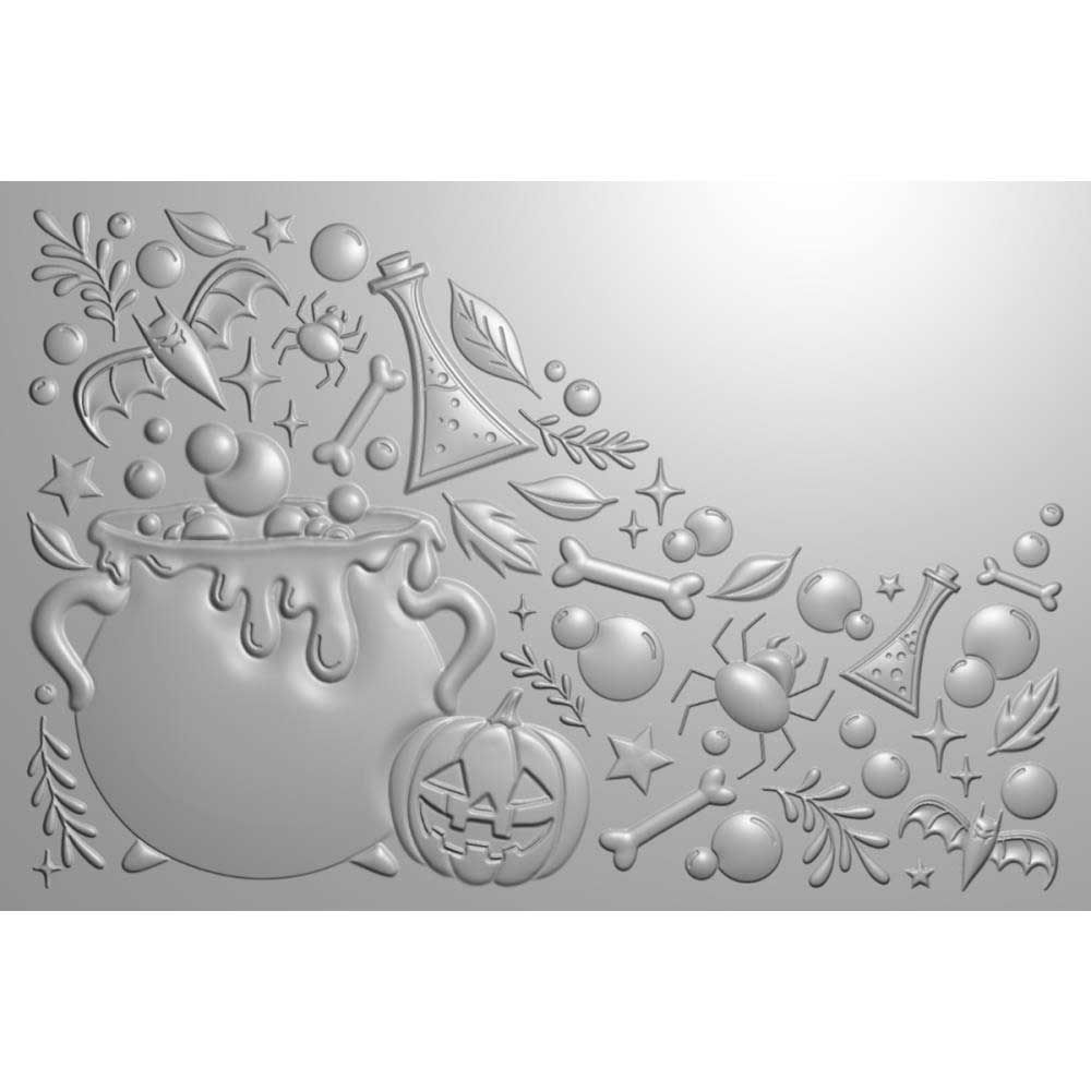 Crafter's Companion 3D Embossing Folder - Bubbling Cauldron - Image 2