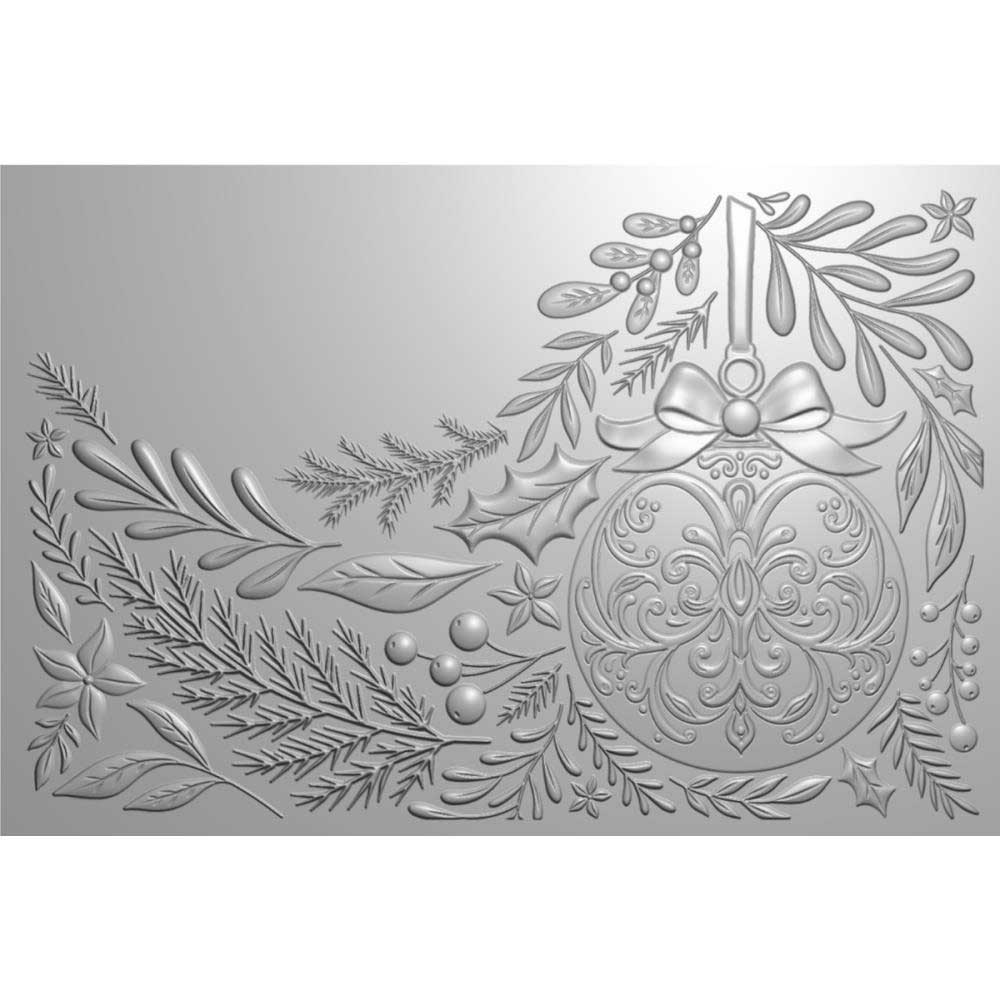 Crafter's Companion 3D Embossing Folder - Festive Bauble - Image 2
