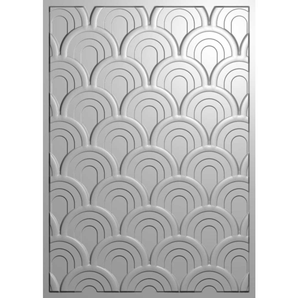 Crafter's Companion 3D Embossing Folder - Seamless Scallops - Image 2