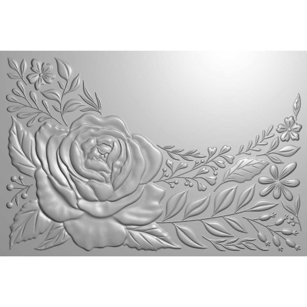 Crafter's Companion 3D Embossing Folder - Swirling Florals - Image 2