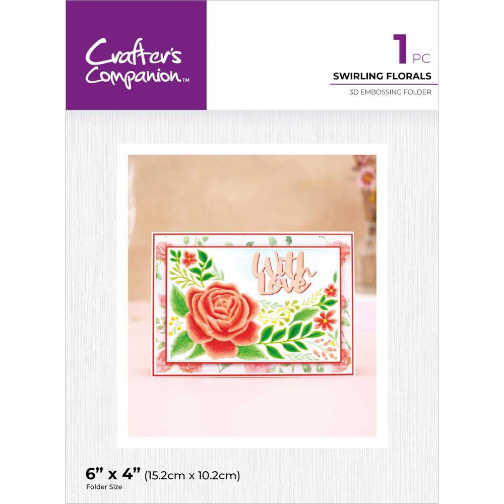 Crafter's Companion 3D Embossing Folder - Swirling Florals