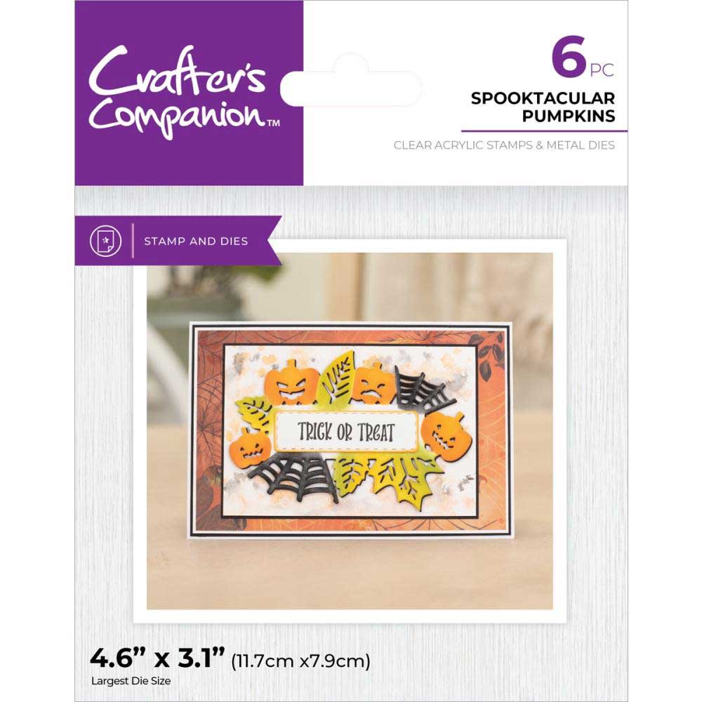 Crafter's Companion Stamp & Die Set - Spooktacular Pumpkins