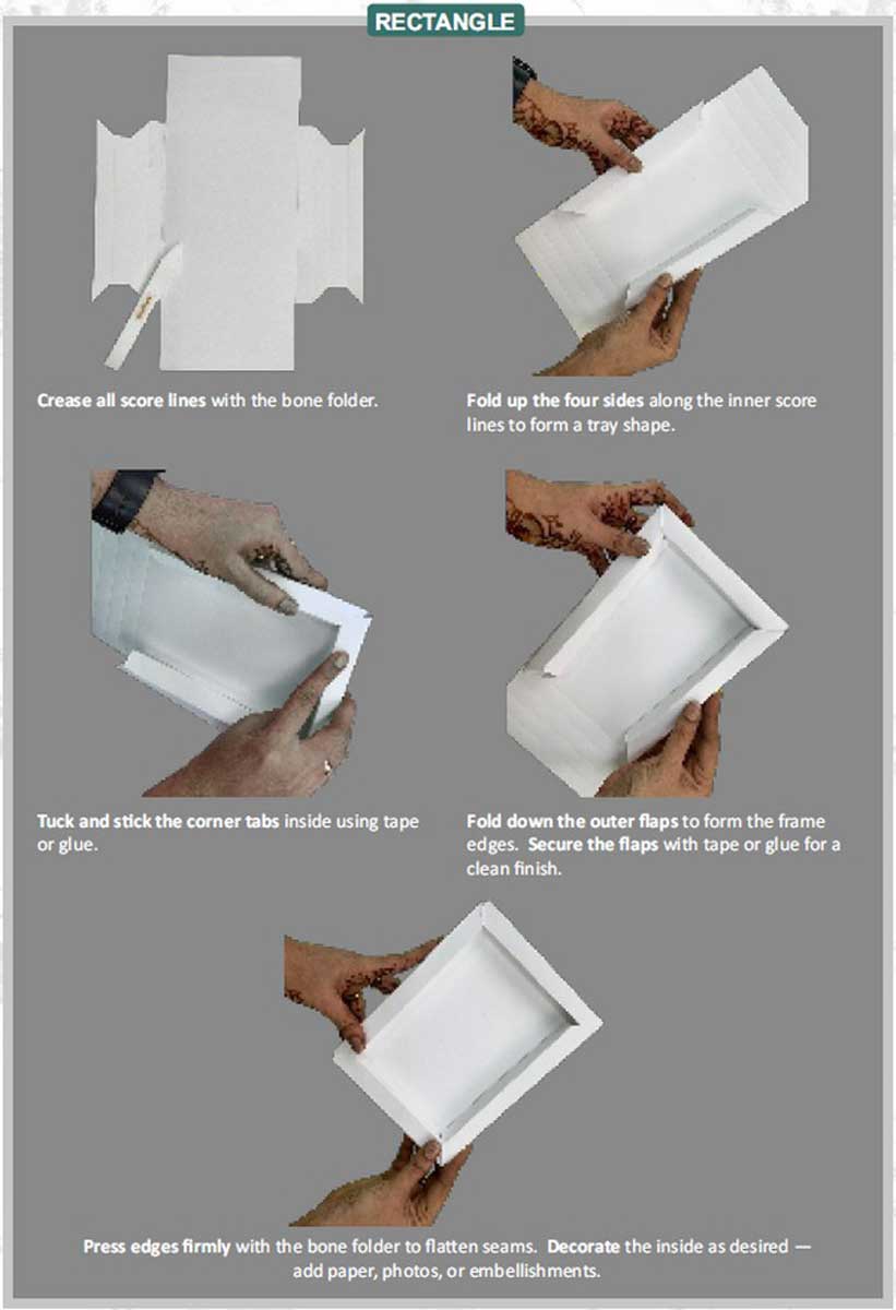 CrafTreat 3D Fold Shapes - Frames - Rectangle Combo White [CFS011] - Image 3