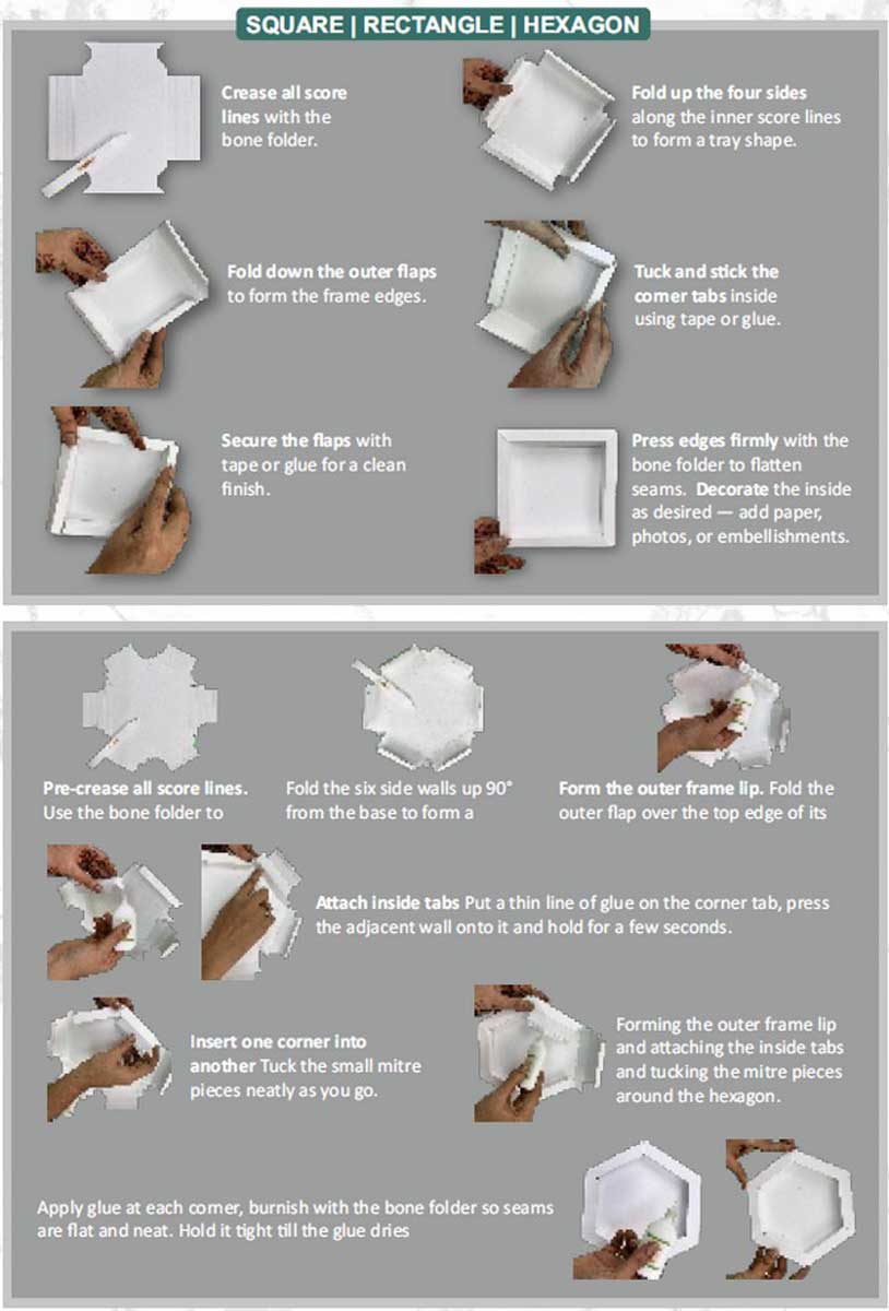 CrafTreat 3D Fold Shapes - Shadow Box - Assorted Shapes White [CFS014] - Image 5