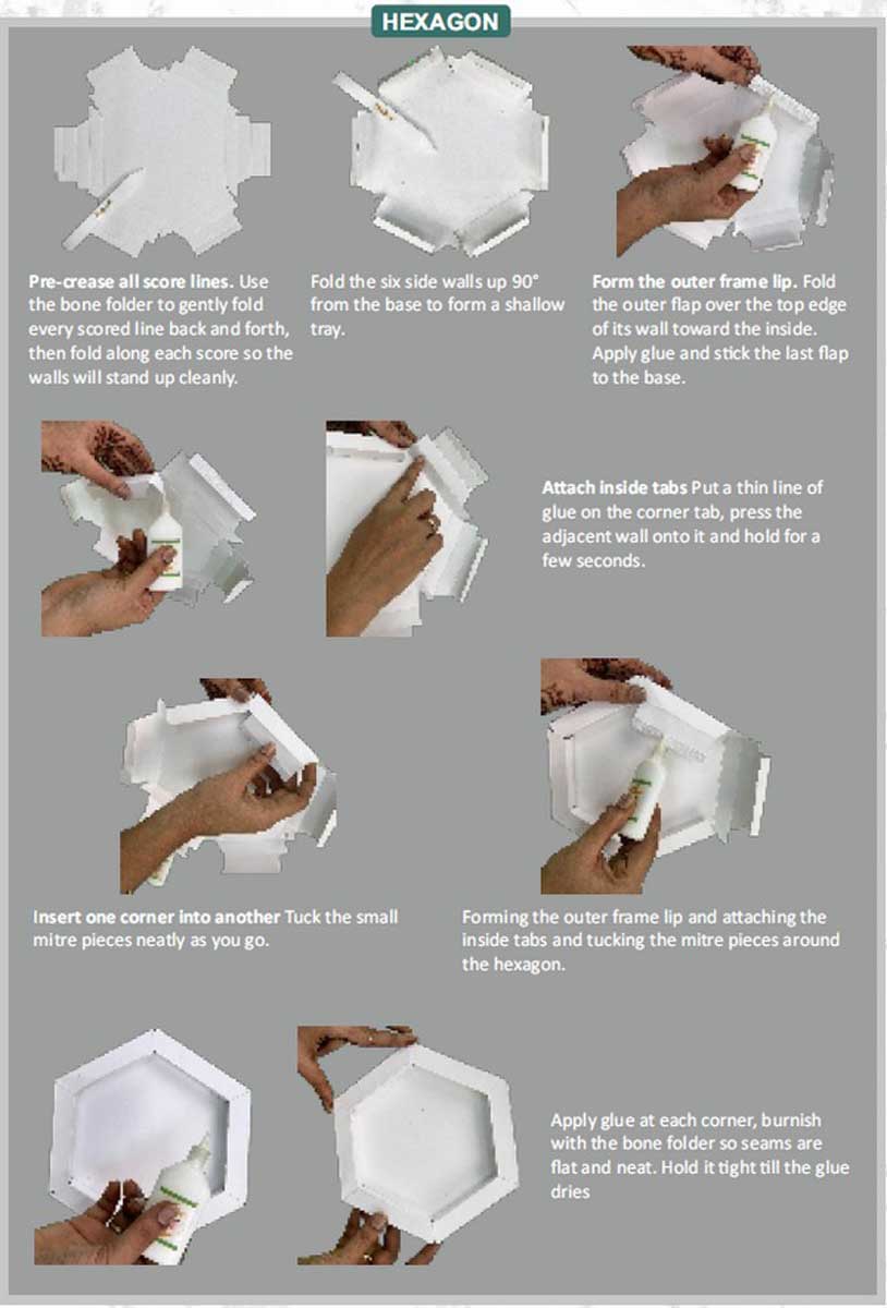 CrafTreat 3D Fold Shapes - Shadow Box - Hexagon White [CFS008] - Image 3