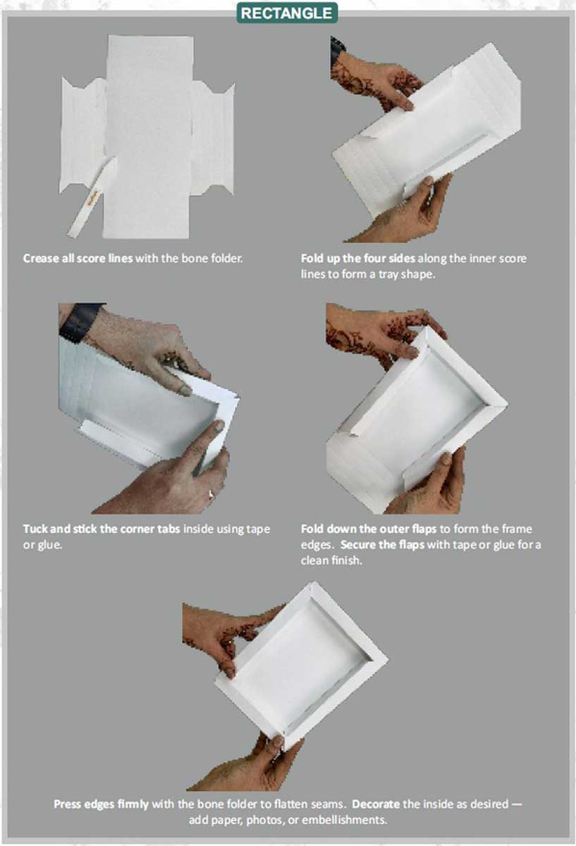 CrafTreat 3D Fold Shapes - Shadow Box - Rectangle White [CFS006] - Image 3