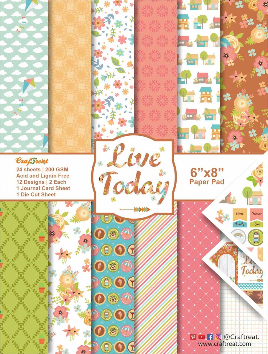 CrafTreat 6" x 8" Paper Pad - Live Today [CTPP6810]