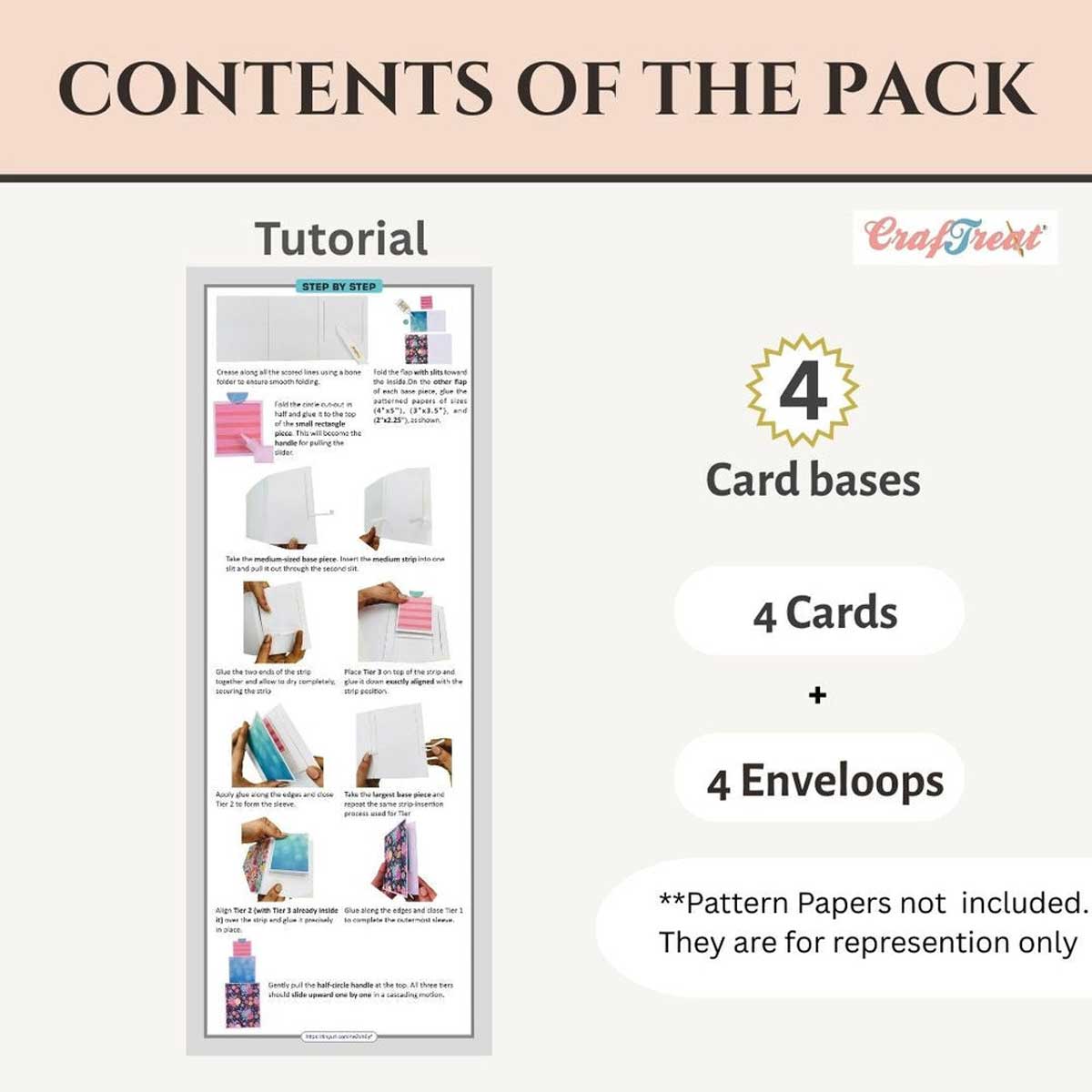 CrafTreat Card Blanks - 3 Tier Slider Card [CCB003] - Image 2
