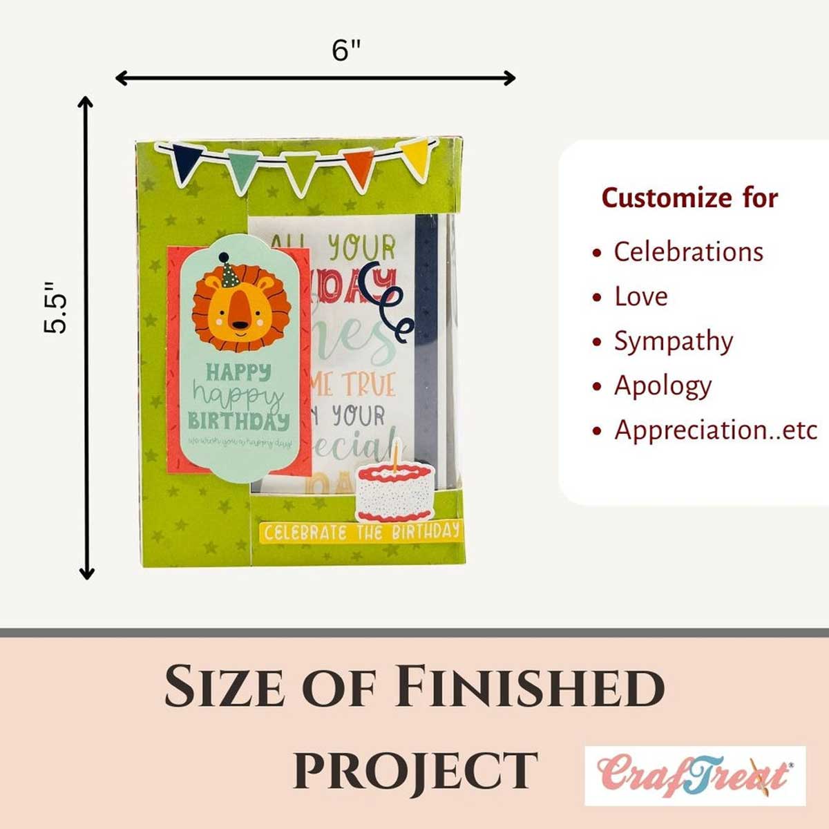 CrafTreat Card Blanks - Acetate Window Card Box [CCB004] - Image 3
