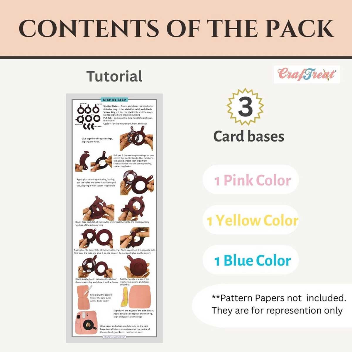 CrafTreat Card Blanks - Instax Iris Shutter Card [CCB002] - Image 2