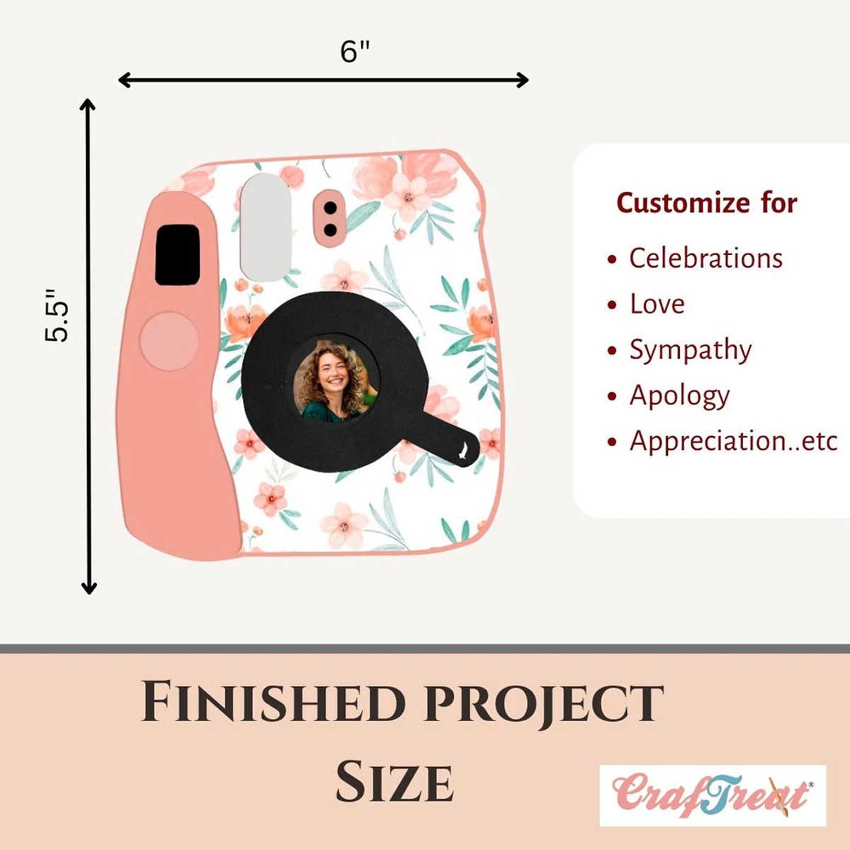 CrafTreat Card Blanks - Instax Iris Shutter Card [CCB002] - Image 3