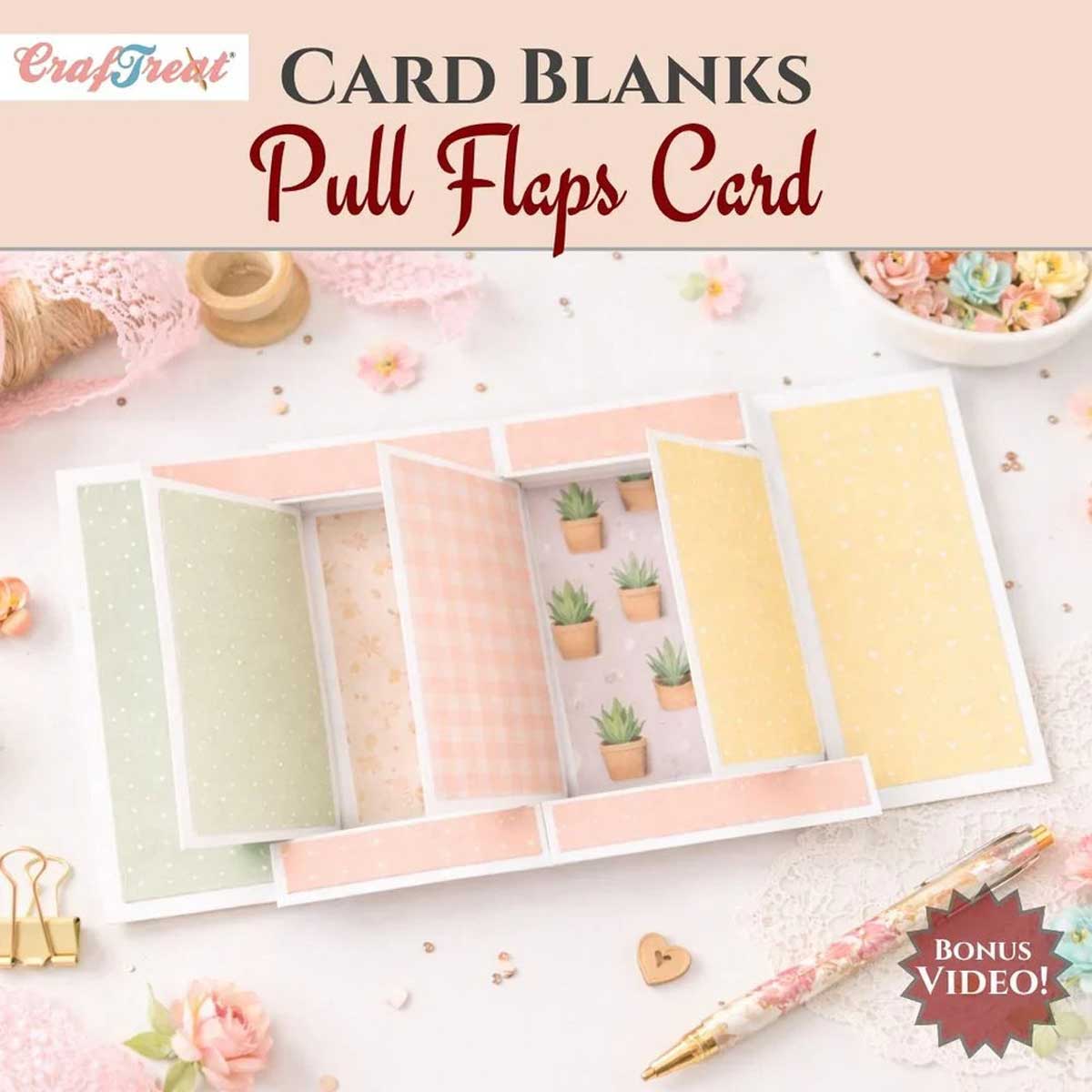 CrafTreat Card Blanks - Pull Flaps Card [CCB008]