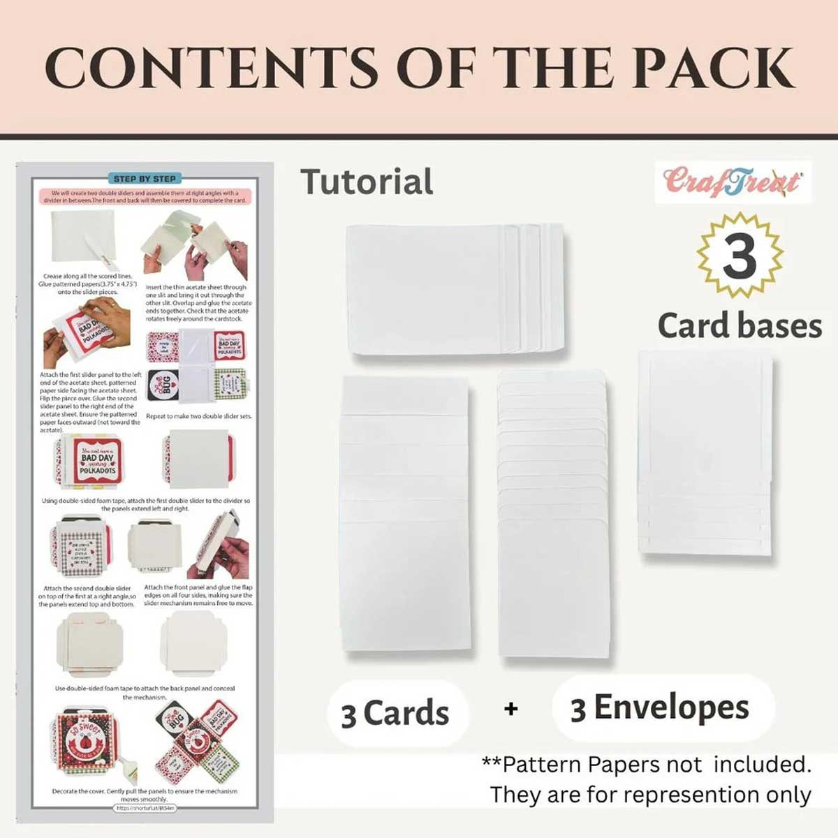 CrafTreat Card Blanks - Quadruple Slider Card [CCB007] - Image 3