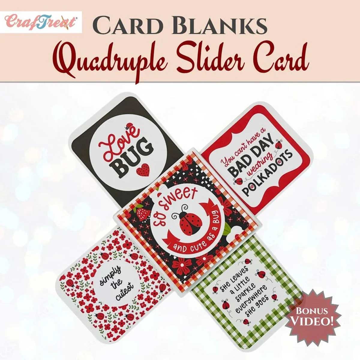 CrafTreat Card Blanks - Quadruple Slider Card [CCB007]
