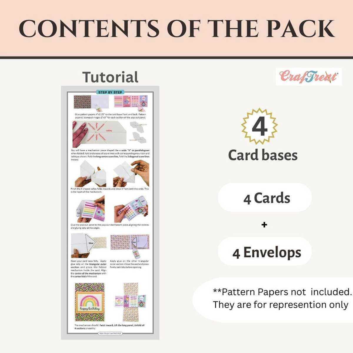 CrafTreat Card Blanks - Twist Turn Pop Up Card [CCB001] - Image 2