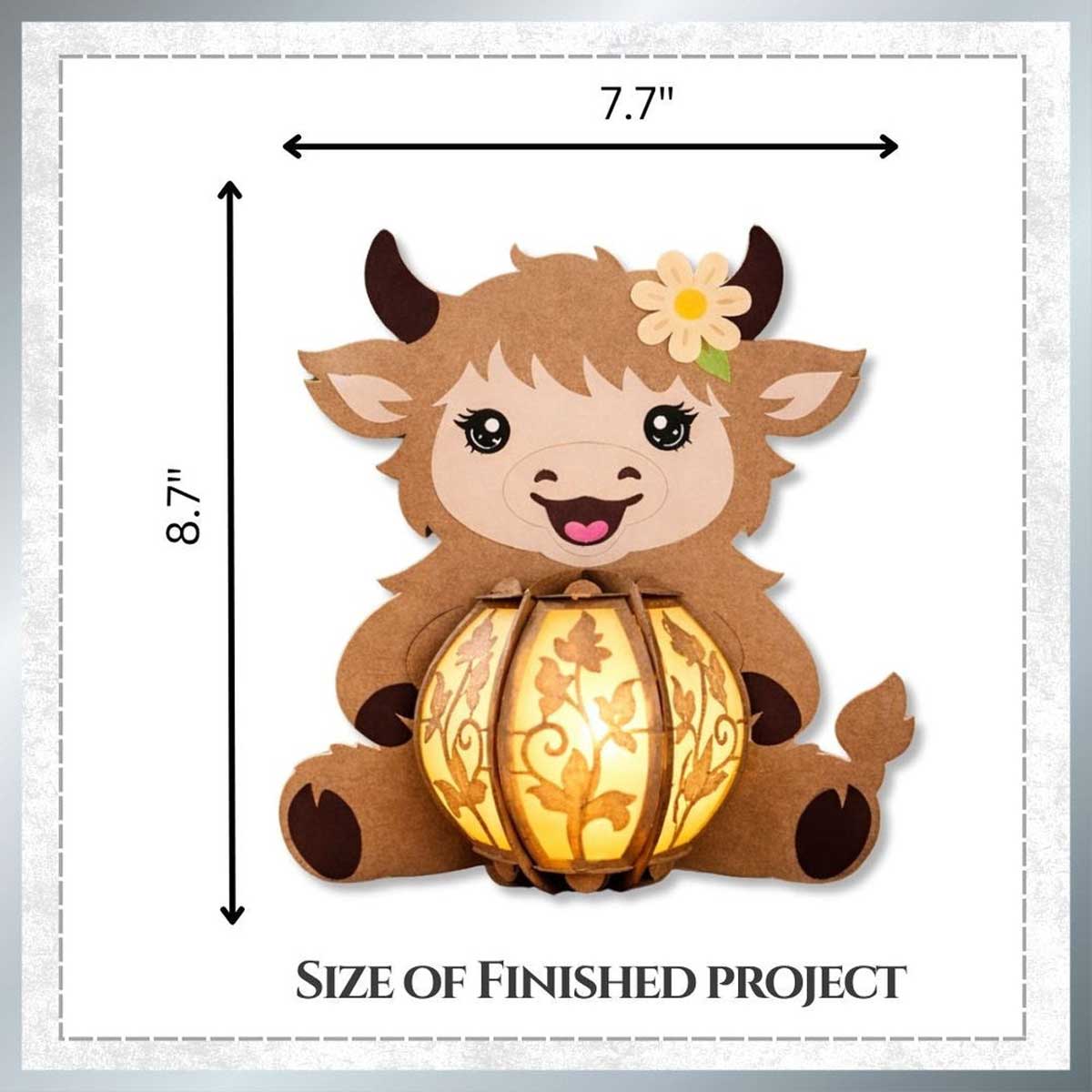 CrafTreat DIY Lantern - Fluffy Cow [CTL020] - Image 2