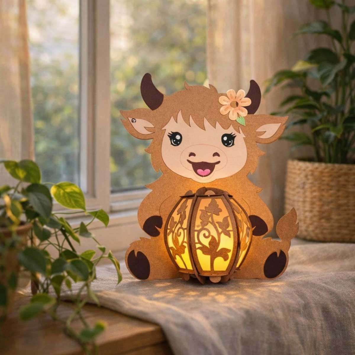 CrafTreat DIY Lantern - Fluffy Cow [CTL020] - Image 3