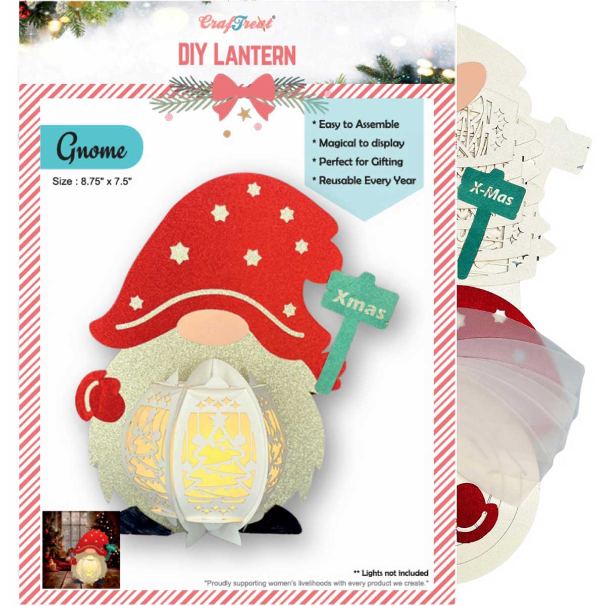 CrafTreat DIY Lantern - Gnome [CTL005]