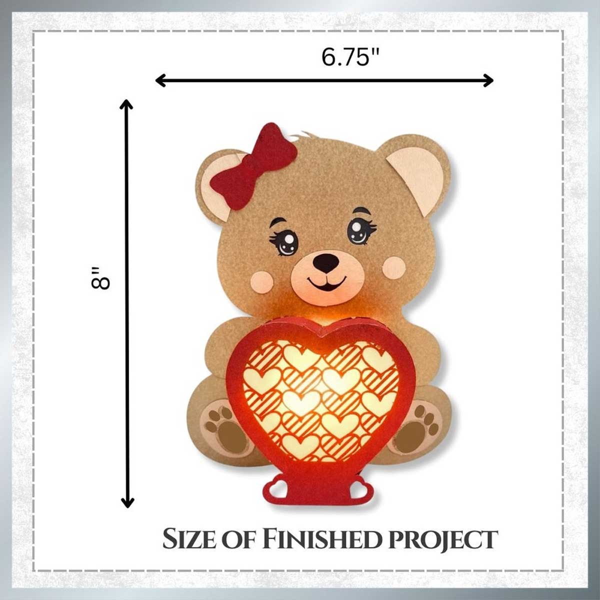 CrafTreat DIY Lantern - Teddy With Heart [CTL023] - Image 2