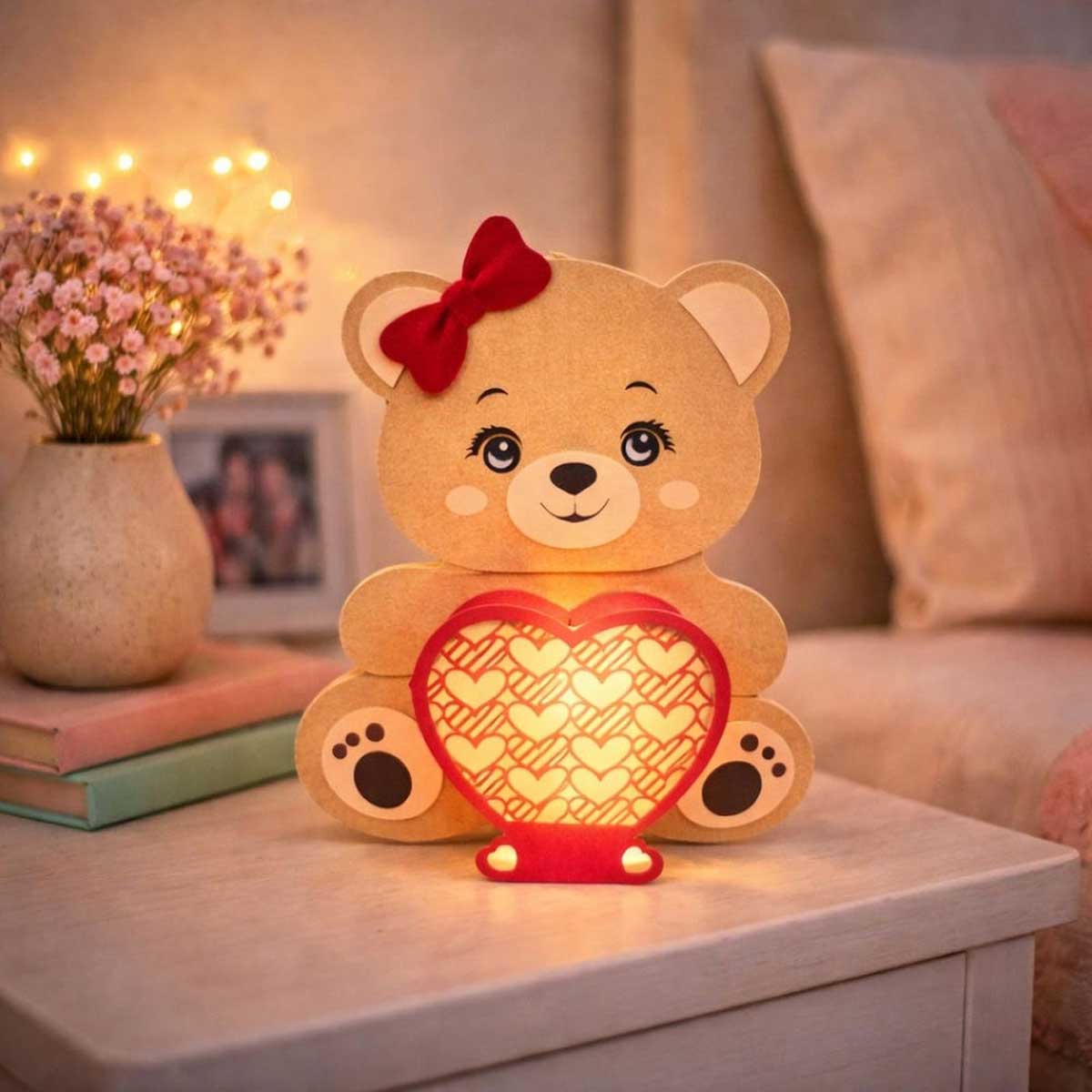 CrafTreat DIY Lantern - Teddy With Heart [CTL023] - Image 3