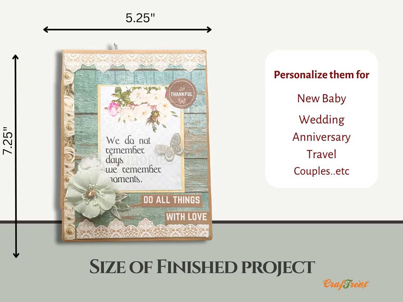 CrafTreat Scrapbook Blanks - Accordion Hinge Book - Black [CAB024] - Image 2