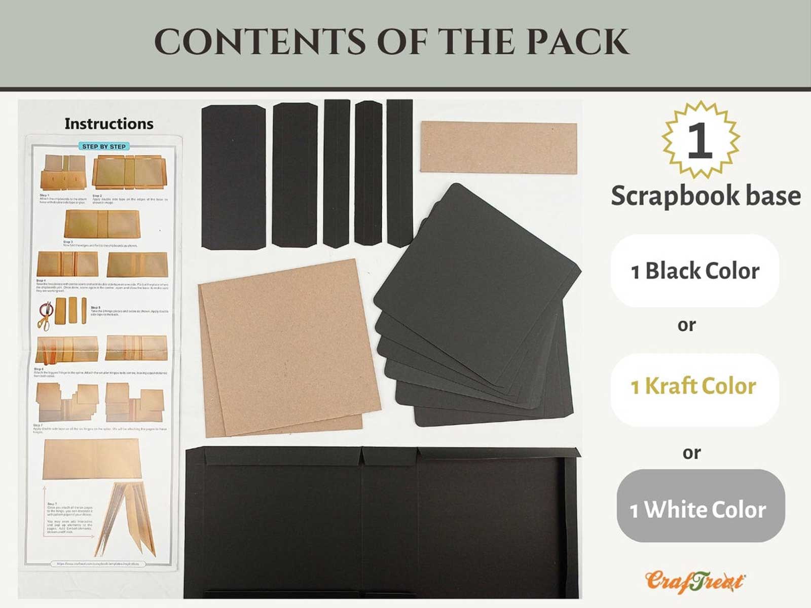 CrafTreat Scrapbook Blanks - Basic 8" x 8" - White [CAB033] - Image 3