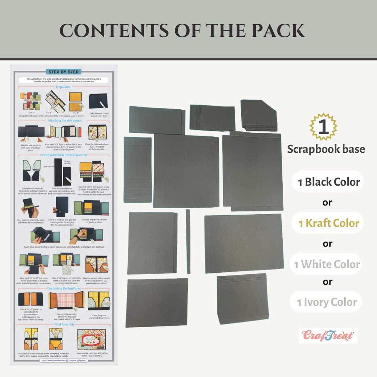 CrafTreat Scrapbook Blanks - Lapbook Folio - Black [CAB047] - Image 3