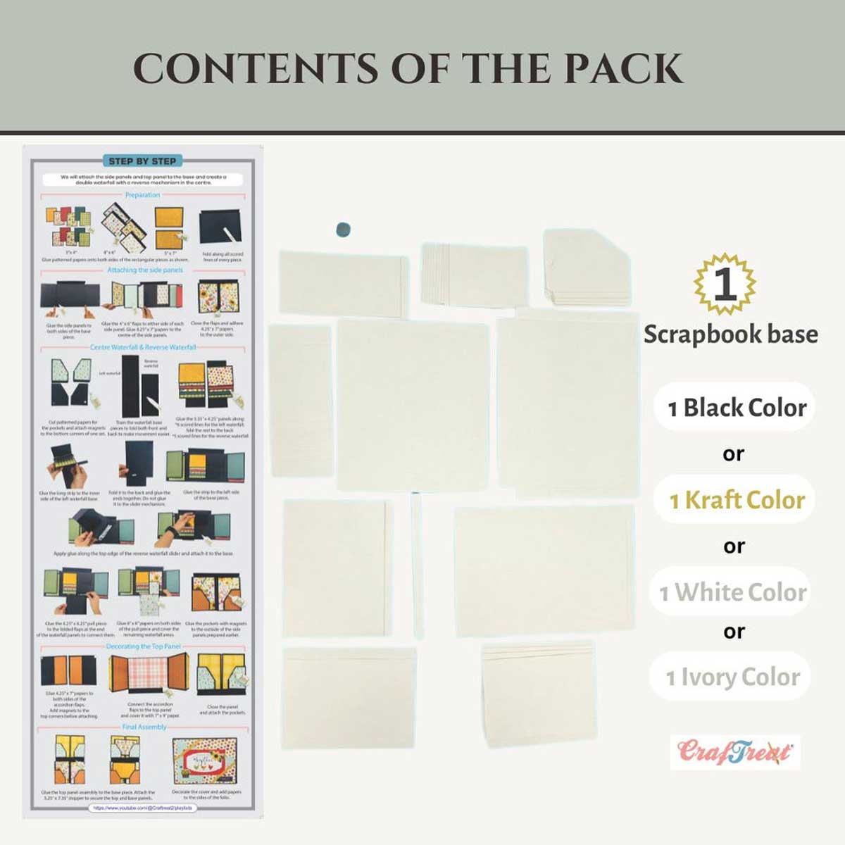 CrafTreat Scrapbook Blanks - Lapbook Folio - Ivory [CAB050] - Image 3