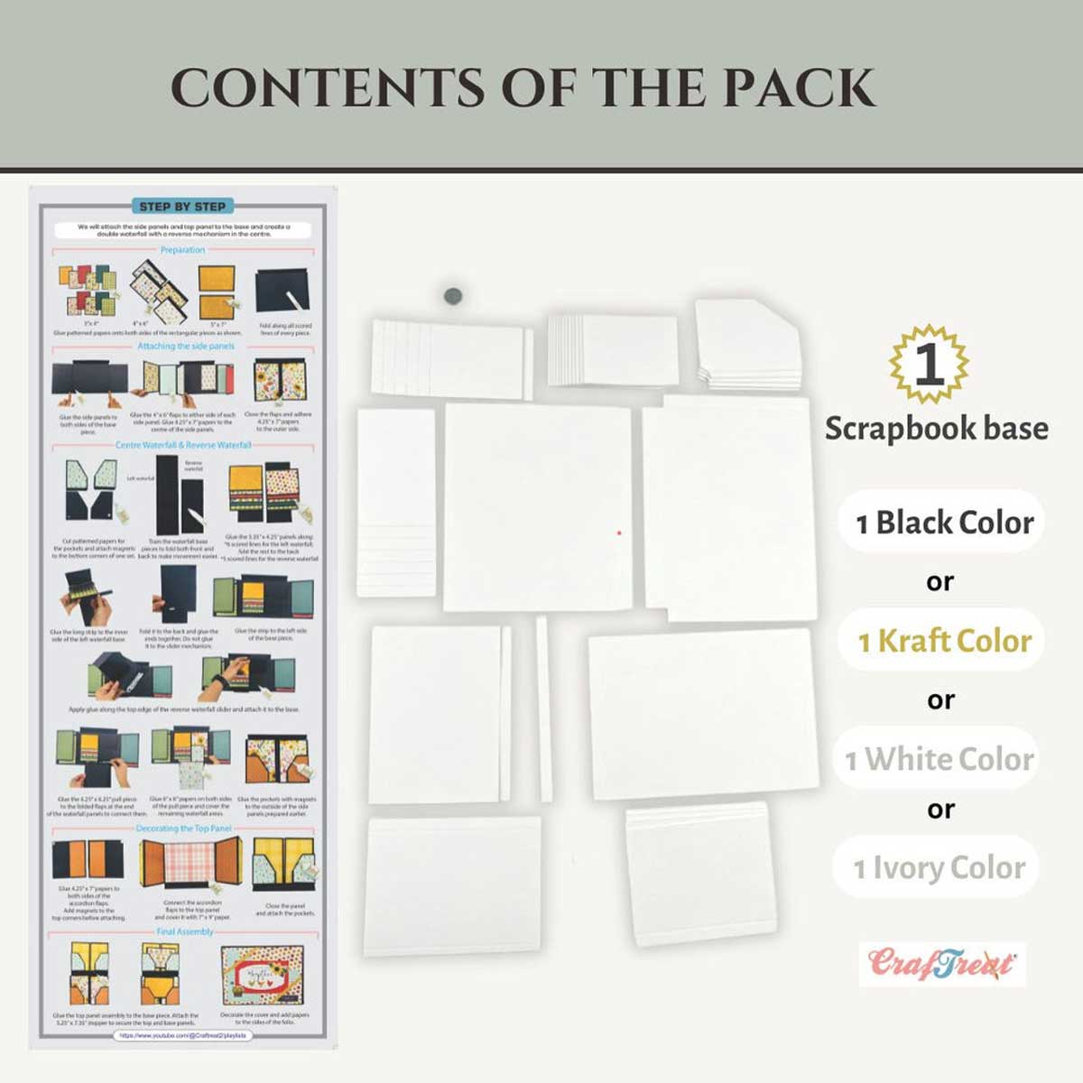 CrafTreat Scrapbook Blanks - Lapbook Folio - White [CAB049] - Image 3