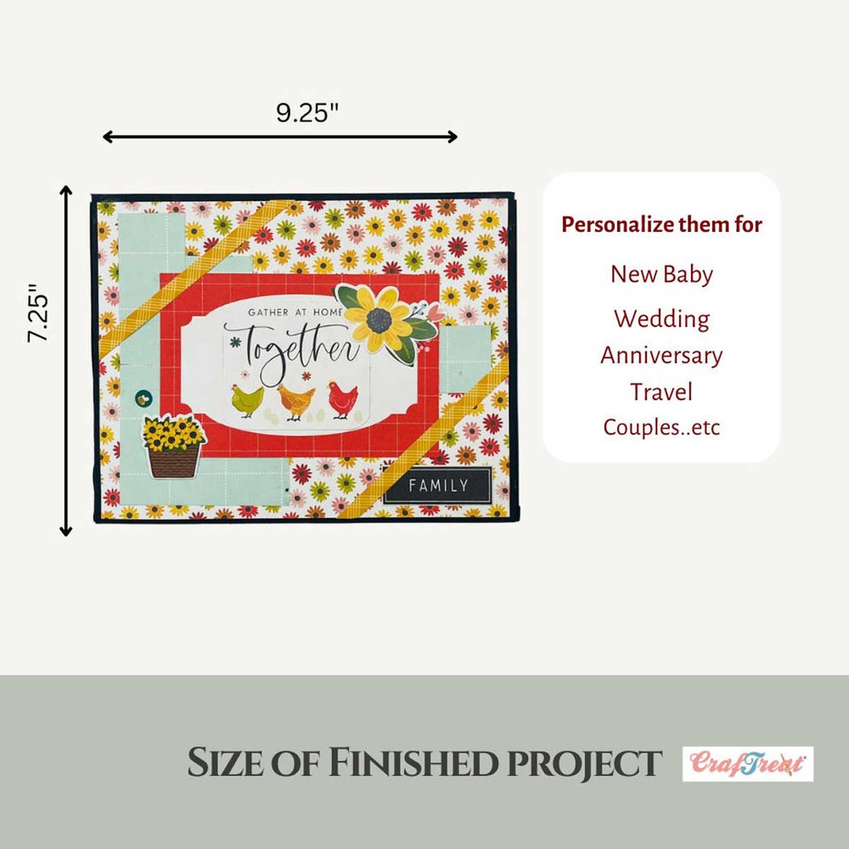 CrafTreat Scrapbook Blanks - Lapbook Folio - White [CAB049] - Image 4