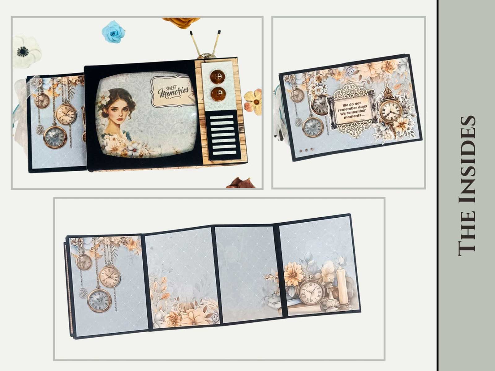 CrafTreat Scrapbook Blanks - TV Pop Up Mini Album - Black [CAB028] - Image 3