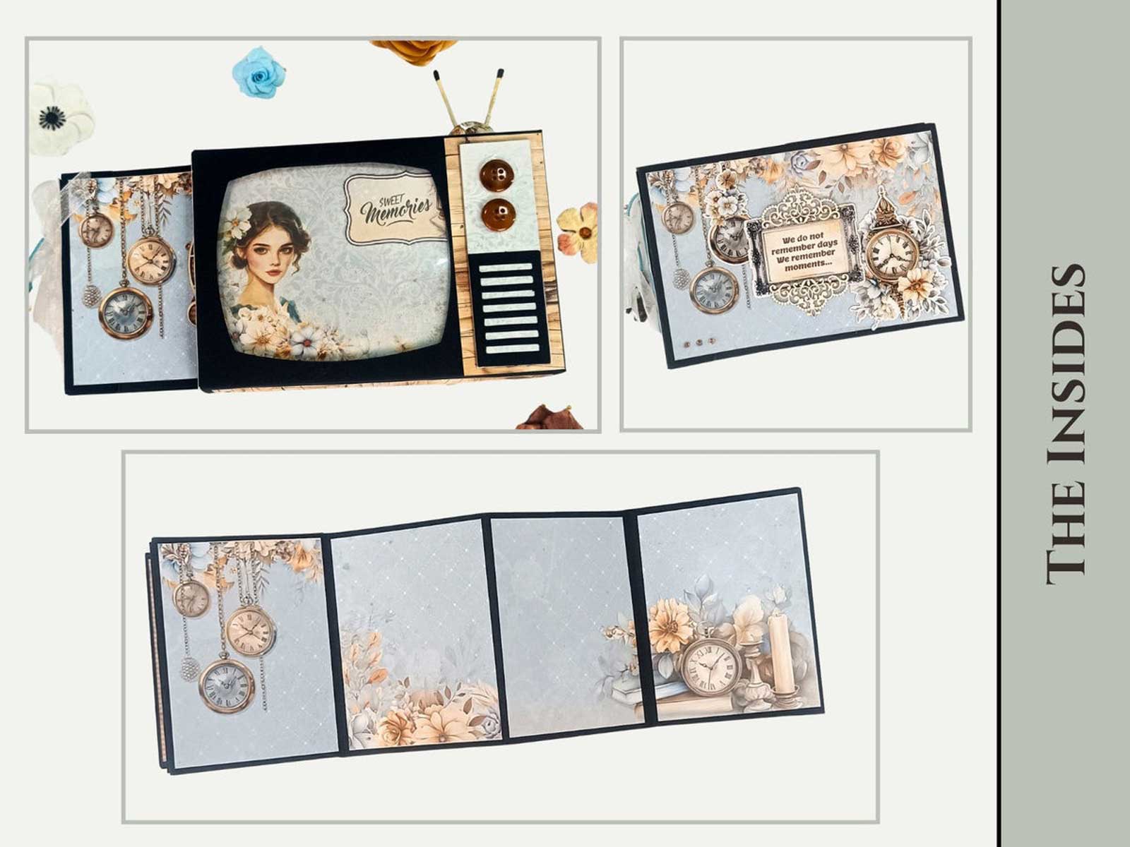 CrafTreat Scrapbook Blanks - TV Pop Up Mini Album - White [CAB030] - Image 3