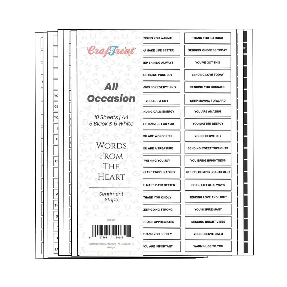 CrafTreat Sentiment Sheets - All Occasion [CSS001] - Image 2