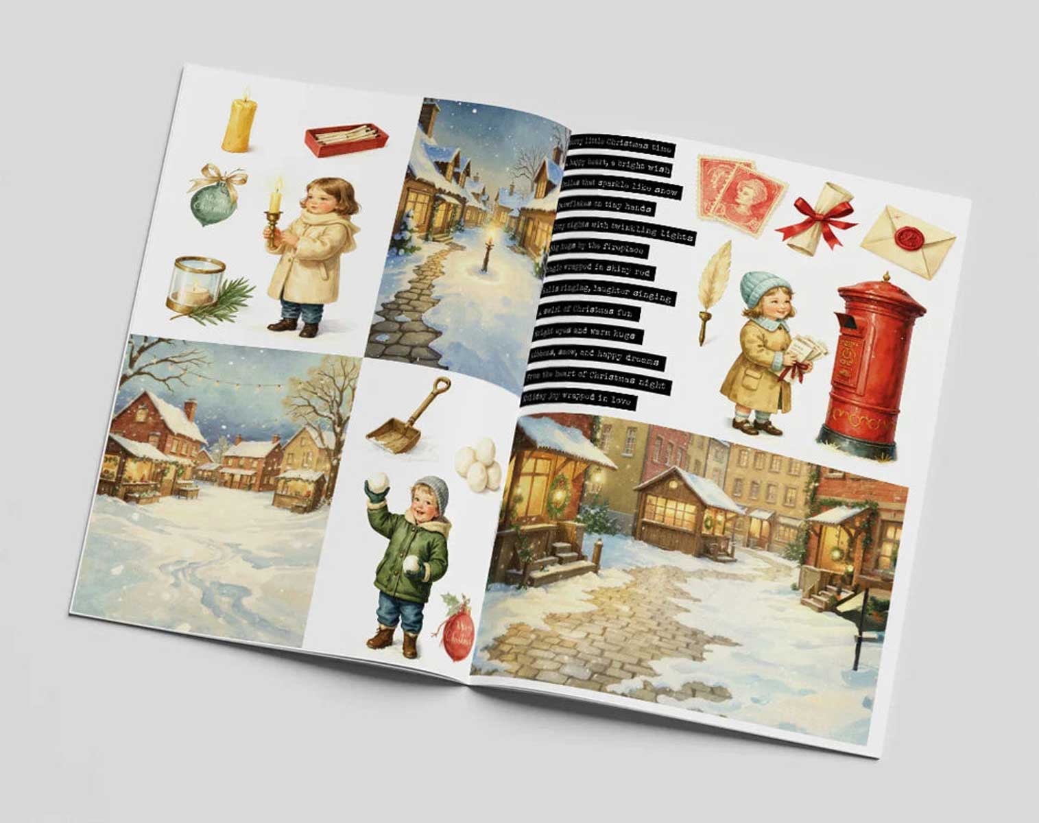 Creatief Art Art Journaling & Card Making Book - All About Christmas [CCOBOEK-007] - Image 2