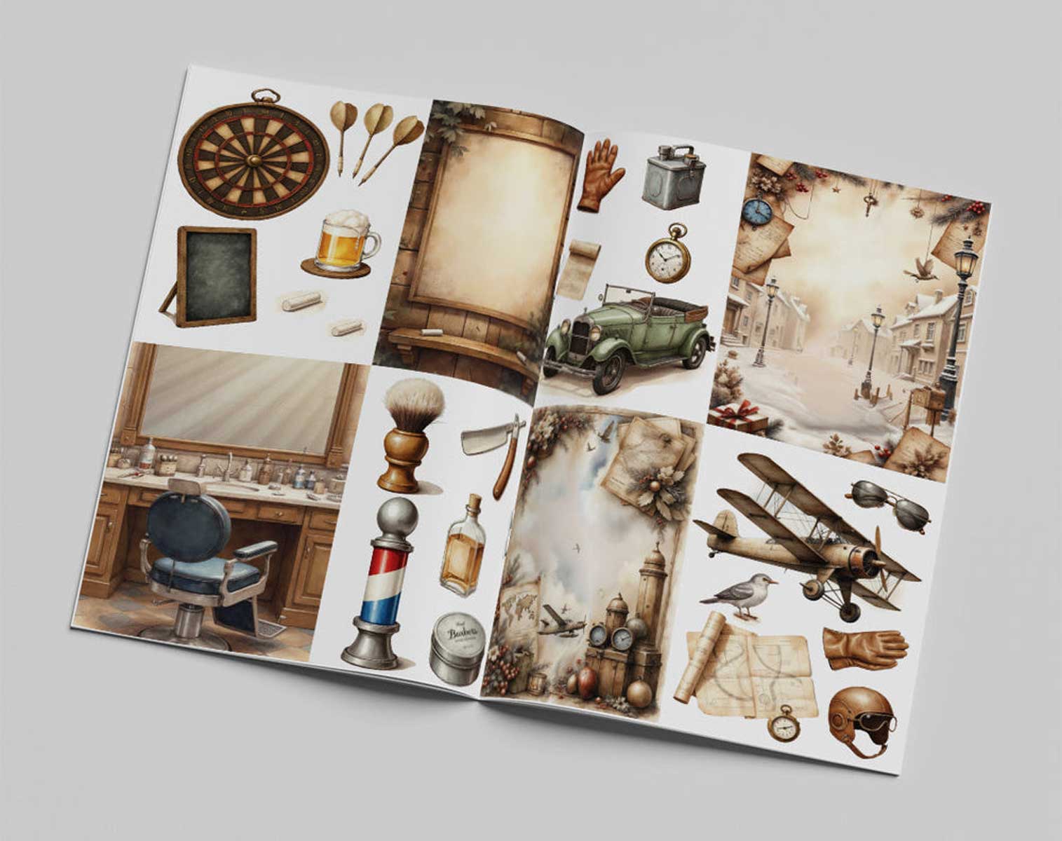Creatief Art Art Journaling & Card Making Book - Vintage Gentlemen [CCOBOEK-008] - Image 2