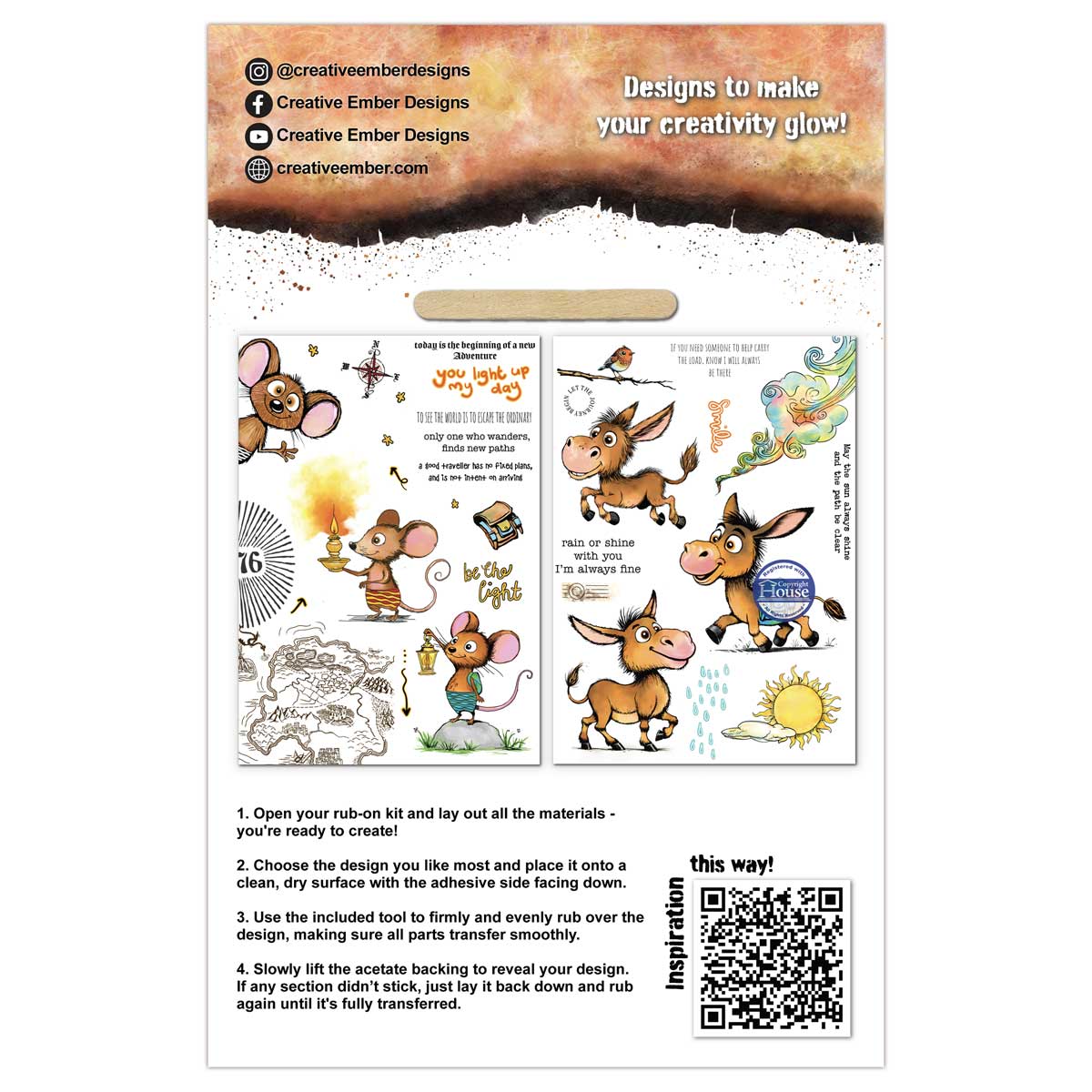 Creative Ember Designs Rub Ons - New Adventure [CEDRO003] - Image 2