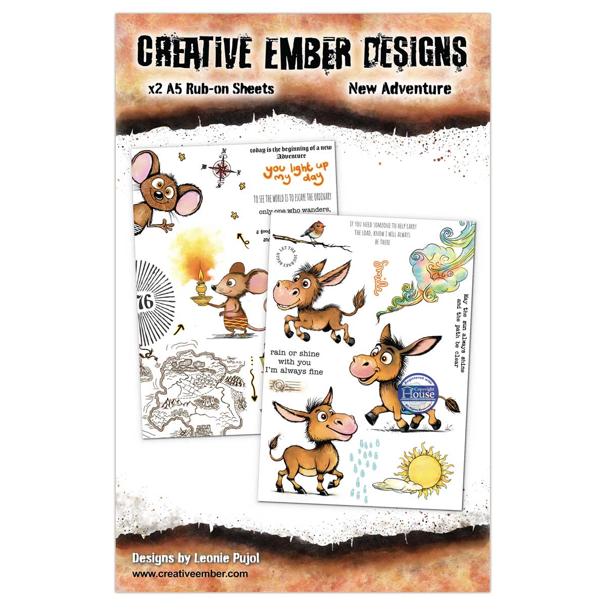 Creative Ember Designs Rub Ons - New Adventure [CEDRO003]