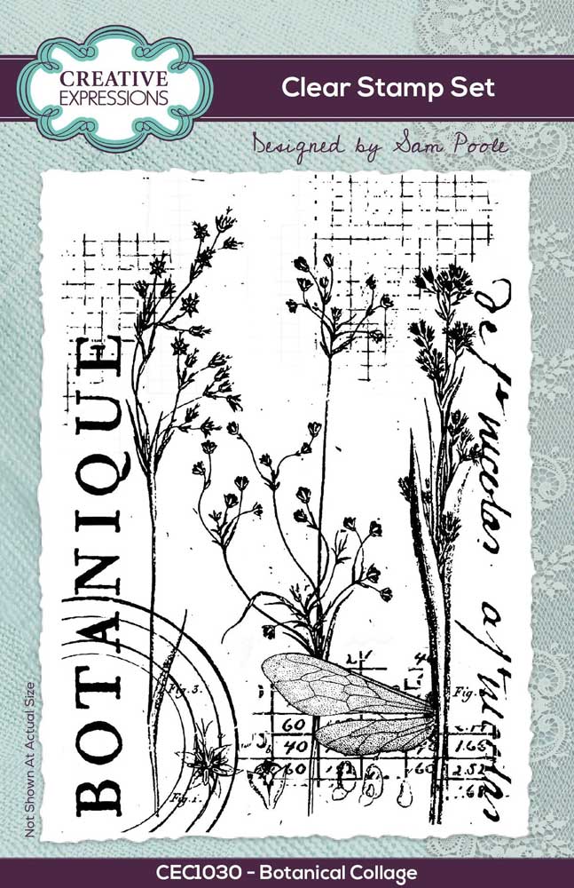 Creative Expressions / Sam Poole Clear Stamp - Botanical Collage ...