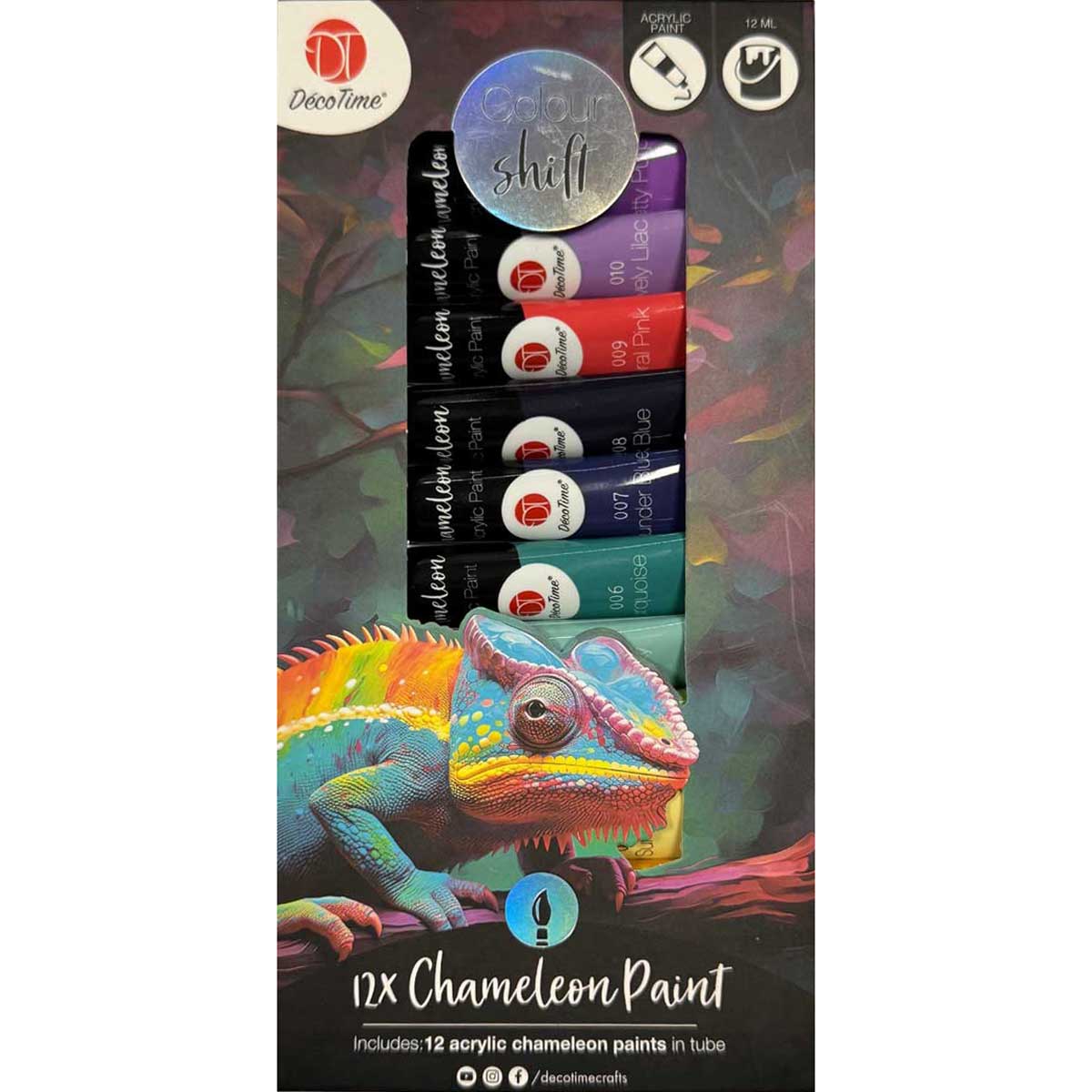 DecoTime Chameleon Colour Shift Acrylic Paint Set - Twilight Glow [511546]