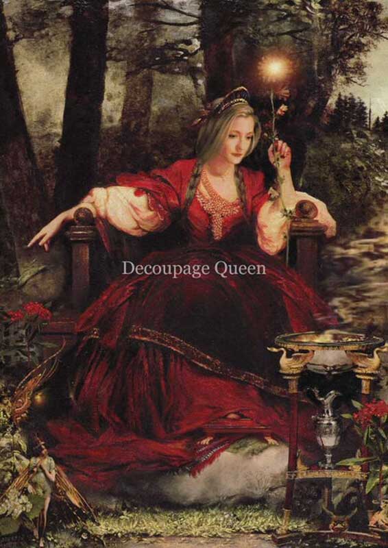 Decoupage Queen A4 Rice Paper Howard David Johnson Queen Mab