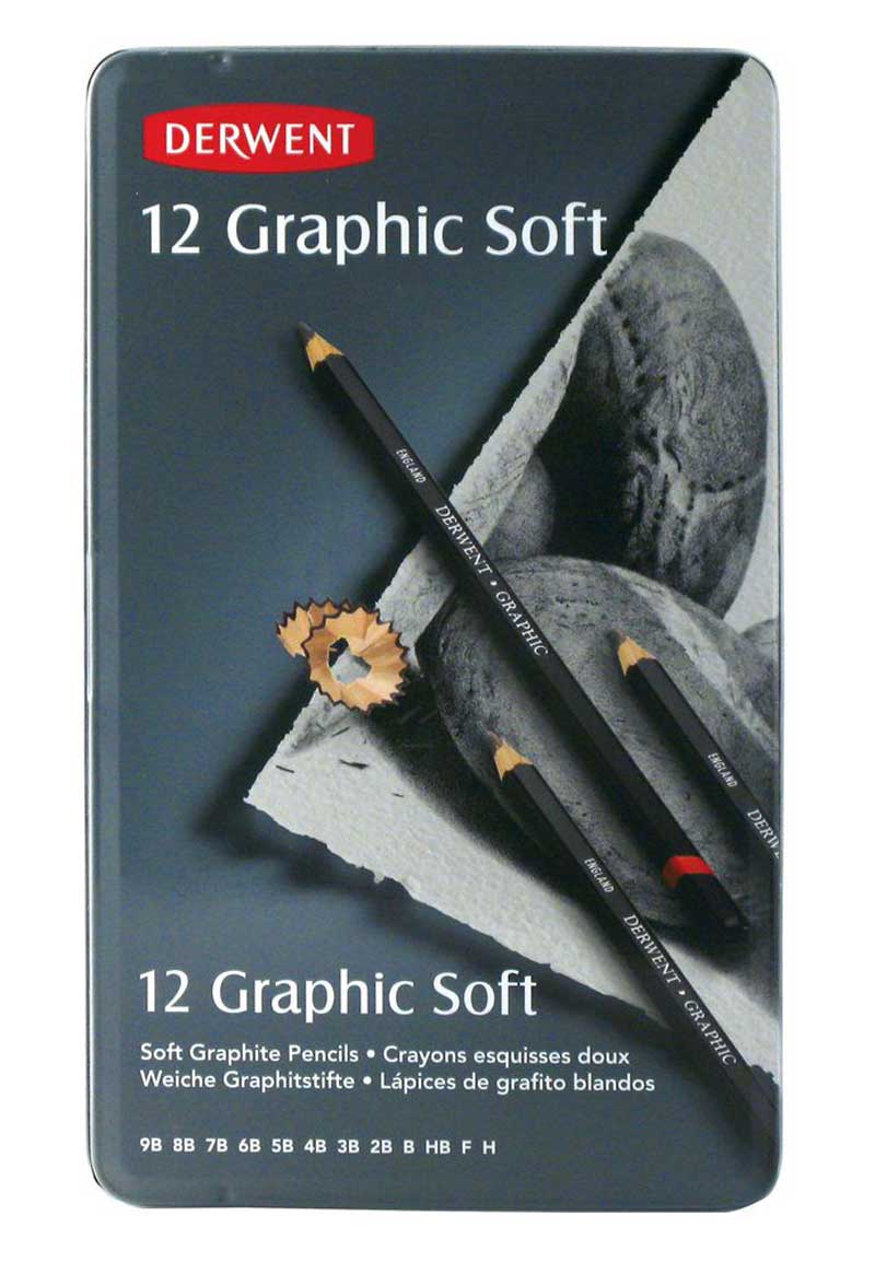 Derwent Graphic Set of 12, Soft Drawing Pencils