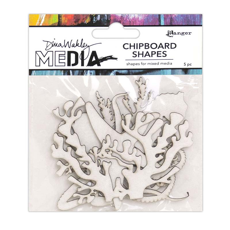 Dina Wakley Media Chipboard Shapes - Ocean [MDA69287]