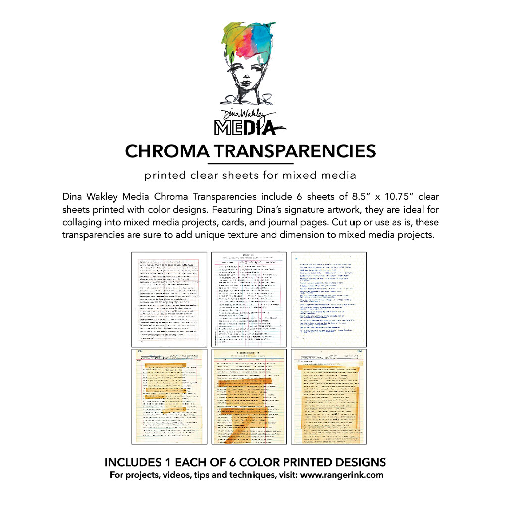 Dina Wakley Media Chroma Transparencies - Typed Quotes [MDA92711] - Image 2