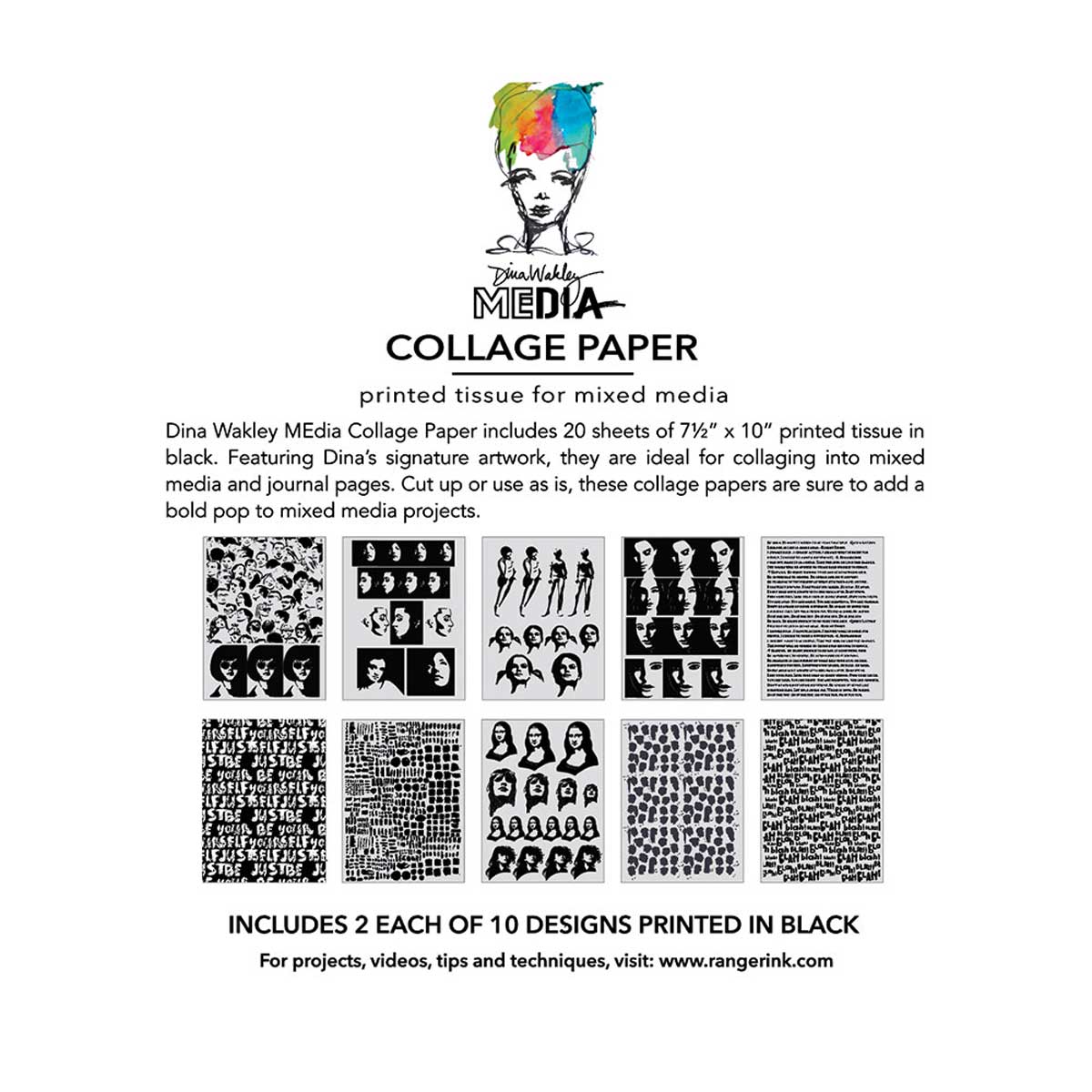 Dina Wakley Media Collage Paper - Bold [MDA85959] - Image 2