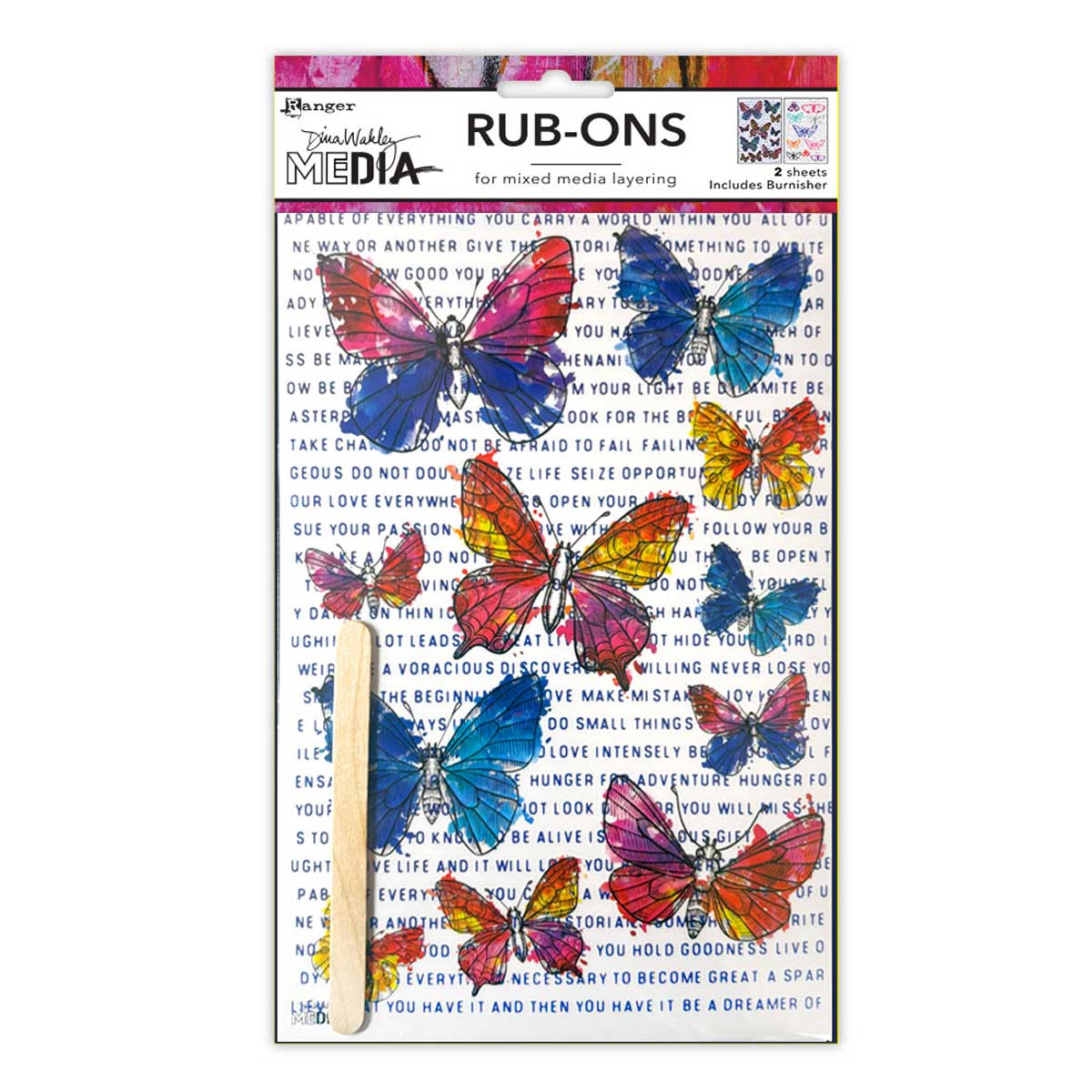 Dina Wakley Media Rub-Ons - Flutters [MDA88301]