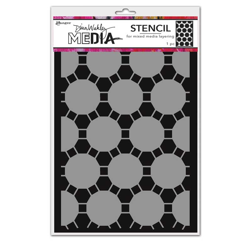 Dina Wakley Media Stencils 9"X6" Spaced Dots 789541052432 